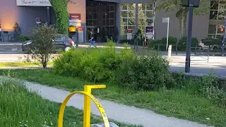 Aire de gonflage vélo Parc Pompidou, Grenoble